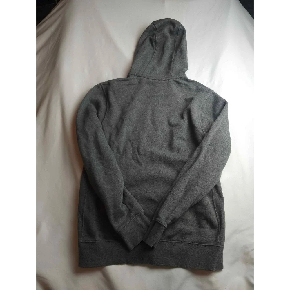 Nike Mens Sportswear Club Fleece Full Zip Hoodie Charcoal Grey Heather Small
